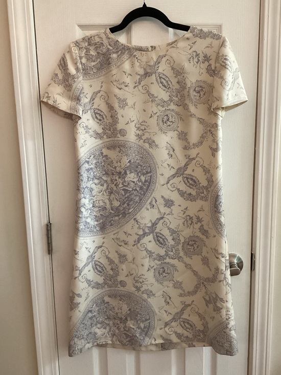 Kay Unger Dresses & Skirts - KAY UNGER Silk Short Sleeve Toile de Jouy Print Dress Size 4